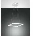 Fabas Luce LED Pendelleuchte BARD, 42x42cm, dimmbar, 39W 3000K 3880lm, wei&szlig;