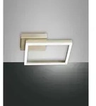 Fabas Luce LED Deckenleuchte BARD, 1-fach, 15x15cm, dimmbar, 22W 3000K 2160lm, Gold