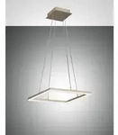 Fabas Luce LED Pendelleuchte BARD, 42x42cm, dimmbar, 39W 3000K 3880lm, Gold edelmatt