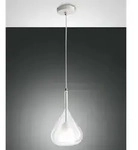 Fabas Luce Pendelleuchte LILA, 1-flammig, E27 max. 40W, Metall / Borosilikatglas,