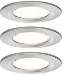 Paulmann 3er-Set LED Einbauleuchten-Set NOVA, IP23, rund, starr, inkl. GU10 6.5W