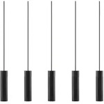 Nordlux Pendelleuchte TILO, 5-flammig, IP20, GU10, Baldachin lang, Schwarz