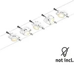 Paulmann Seilsystem-Basisset MAC II, 5-fach, 12V DC, 5x GU5.3 max. 10W, inkl. Trafo