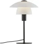 Nordlux Tischleuchte VERONA, E27, IP20, schwarz, Glas opal wei&szlig; NORD-2010875001