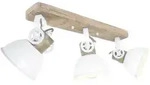 Mexlite Wand- und Deckenleuchte GEARWOOD, 3-flammig, 3x E27, Kautschuk-Holz...