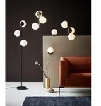 Nordlux Stehleuchte LILLY, E14, IP20, Glas opalwei&szlig;, schwarz NORD-48613003