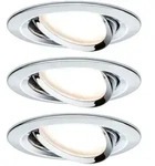 Paulmann 3er-Set LED Einbauleuchten-Set NOVA COIN, IP23, rund, &Oslash; 8.4cm, schwenkbar,