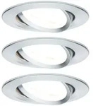 Paulmann 3er-Set LED Einbauleuchten-Set NOVA, IP23, rund, schwenkbar, inkl. GU10 6.5W