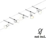 Paulmann Seilsystem-Basisset SALT, 5-fach, 12V, 5x GU5.3 max. 10W, inkl. Trafo 60VA,