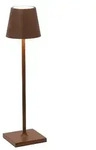 Zafferano LED Akku-Tischleuchte POLDINA MICRO, &Oslash; 7cm, 1,8W, 2200-3000K, Corten