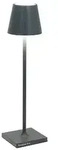 Zafferano LED Akku-Tischleuchte POLDINA MICRO, &Oslash; 7cm, 1,8W, 2200-3000K, dunkelgrau