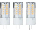 Paulmann 3er-Set LED Stecksockellampe STS, 12V, G4, 3W 2700K 300lm, wei&szlig; / klar