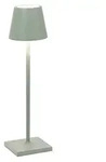 Zafferano LED Akku-Tischleuchte POLDINA MICRO, &Oslash; 7cm, 1,8W, 2200-3000K, Salbeigr&uuml;n