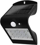 HWH LED Solar-Wandleuchte mit PIR-Sensor, IP65, 1.5W 3000K 220lm 120&deg;, inkl. Akku, 2