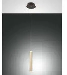 Fabas Luce LED Pendelleuchte PRADO, 6,5W, 3000K, 720lm, IP20, schwarz / gold