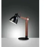 Fabas Luce Tischleuchte SVEVA, E27 max. 40W, mit Schalter, schwenkbar, Metall / Holz,