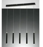 Fabas Luce LED Pendelleuchte PRADO, 5x 6,5W, 3000K, 3600lm, IP20, schwarz