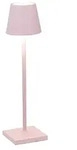 Zafferano LED Akku-Tischleuchte POLDINA MICRO, &Oslash; 7cm, 1,8W, 2200-3000K, rosa
