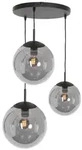 Steinhauer Pendelleuchte BOLLIQUE, 3-flammig, Rondell, 3x E27, schwarz matt /