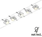 Paulmann Seilsystem-Basisset MAC II, 5-fach, 12V DC, 5x GU5.3 max. 10W, inkl. Trafo