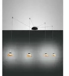 Fabas Luce LED Pendelleuchte ARABELLA 2, 4-flammig, 32W 3000K 3020lm, dimmbar, Amber