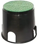 HEITRONIC Bodeneinbaudose &Oslash; oben 16.8cm, &Oslash; unten 20cm, mit 2 Ausg&auml;ngen offen und 2