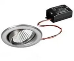 Brumberg LED Einbaustrahler-Set BB09 inkl. Konverter, IP20, rund, 230V, 6W 3000K