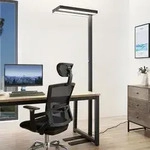 Stehleuchte Arcchio, Logan Pro, dimmbar, Schwarz, f&uuml;r Arbeitszimmer / B&uuml;ro,
