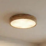 Deckenleuchte Lindby, Tanju, dimmbar, Holz, f&uuml;r Wohnzimmer, Holz, Landhaus /