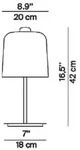 Tischleuchte Luceplan, Zile, Schwarz, f&uuml;r Wohnzimmer, Kunststoff, Design - 42