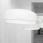 Pendelleuchte FLOS, Smithfield, dimmbar, Wei&szlig;, f&uuml;r Wohnzimmer, Metall, Design -