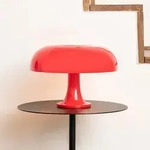 Tischleuchte Artemide, Nessino, Rot, f&uuml;r Wohnzimmer, Kunststoff, Design - 22.3
