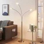 Stehleuchte Lindby, Anea, Metallisch, f&uuml;r Wohnzimmer, Metall, Modern - 25.4 - 167.5