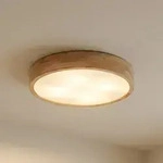 Deckenleuchte Lindby, Tanju, dimmbar, Holz, f&uuml;r Wohnzimmer, Holz, Landhaus /