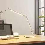 Tischleuchte Lucande, Nicano, dimmbar, Metallisch, f&uuml;r Arbeitszimmer / B&uuml;ro,