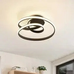 Deckenleuchte Lucande, Sakina, dimmbar, Schwarz, f&uuml;r Wohnzimmer, Metall, Design - 21