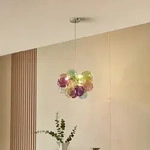 Pendelleuchte Lucande, Diborah, dimmbar, Multicolor, f&uuml;r Wohnzimmer, Glas, Design -