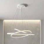 Pendelleuchte Lucande, Ezana, dimmbar, Wei&szlig;, f&uuml;r Wohnzimmer, Metall, Modern