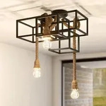 Deckenleuchte Lucande, Andrik, dimmbar, Schwarz, f&uuml;r Wohnzimmer, Metall, Modern - 44