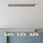 Pendelleuchte Lucande, Lyani, dimmbar, Metallisch, f&uuml;r Wohnzimmer, Metall, Modern -