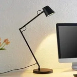 Tischleuchte Lucande, Tarris, dimmbar, Schwarz, f&uuml;r Arbeitszimmer / B&uuml;ro, Metall,