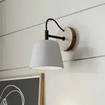 Wandleuchte Lucande, Kalinda, dimmbar, Grau, f&uuml;r Wohnzimmer, Beton, Skandinavisch -
