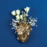 Vasen SELETTI, Love in Bloom, Gold / Messing, Keramik, Design - 16.5 - 25