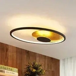 Deckenleuchte Lindby, Feival, dimmbar, Braun / Rost, f&uuml;r Wohnzimmer, Metall, Modern