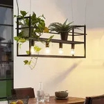 Pendelleuchte Lindby, Grisela, dimmbar, Schwarz, f&uuml;r Wohnzimmer, Metall, Modern -