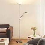 Stehleuchte Lindby, Sumani, dimmbar, Grau, f&uuml;r Wohnzimmer, Metall, Modern - 22.5 -