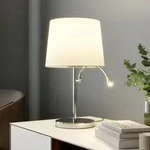 Tischleuchte Lindby, Benjiro, Metallisch, f&uuml;r Wohnzimmer, Stoff / Textil, Modern -