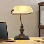 Tischleuchte Lindby, Profina, Braun / Rost, f&uuml;r Wohnzimmer, Metall, Antik - 27.2 -