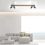 Deckenleuchte PURE, PURE Lines Spot, dimmbar, Holz, f&uuml;r Wohnzimmer, Metall -...