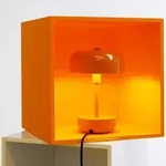 Tischleuchte Dyberg Larsen, Haipot, Orange, f&uuml;r Wohnzimmer, Metall, Modern - 25.7